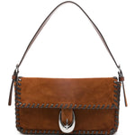 Borsa a spalla Harlow in marrone Staud - donna 