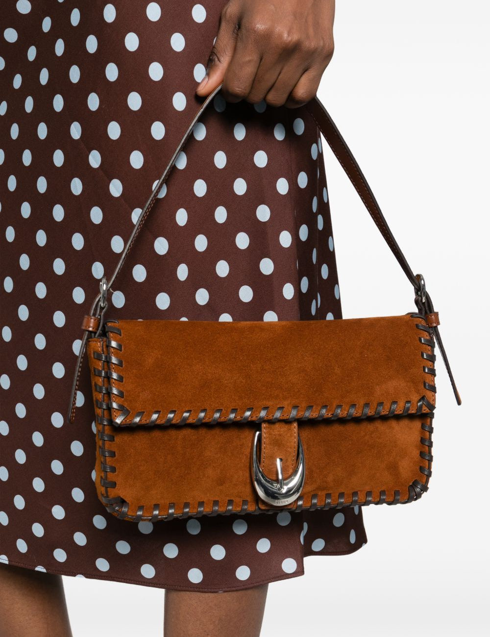 Borsa a spalla Harlow in marrone Staud - donna 