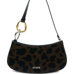 Borsa a spalla Ollie mini in stampa leopardata Staud - donna 