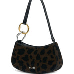 Borsa a spalla Ollie mini in stampa leopardata Staud - donna 