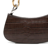 Borsa a spalla Ollie in stampa cocco marrone Staud - donna 