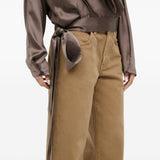 BLUSA Phoebe a maniche lunghe in seta in marrone Staud - donna 