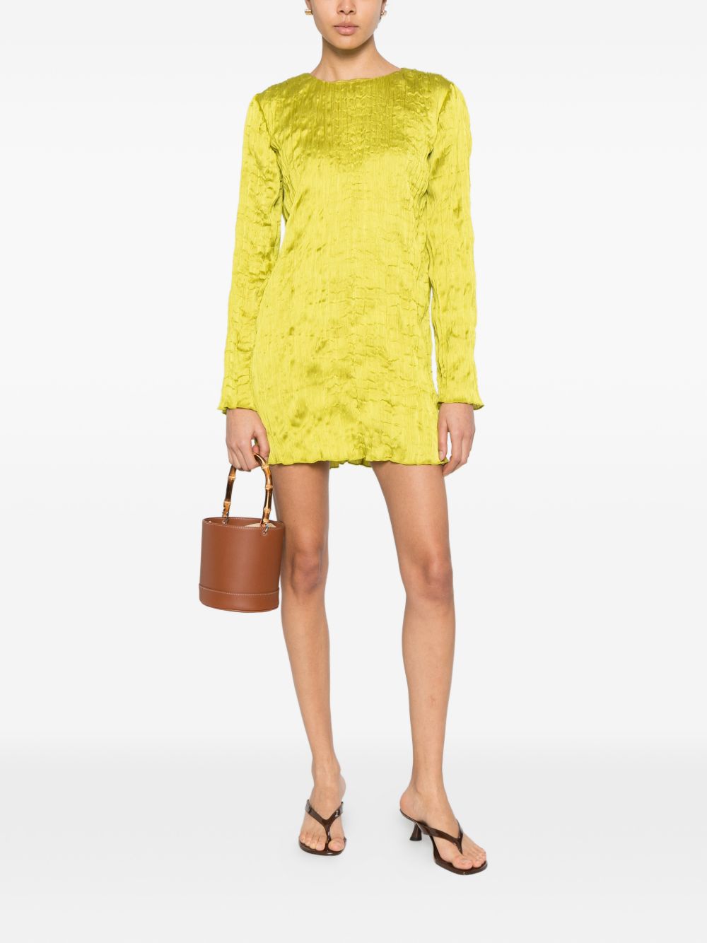Abito mini kona in verde acido staud - donna 