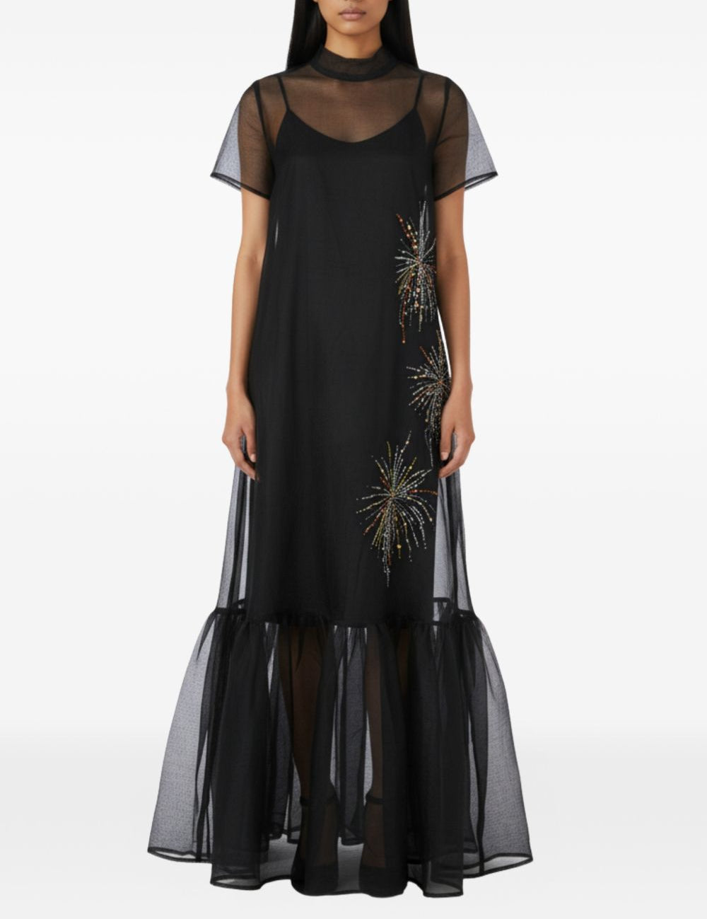 Abito lungo calluna in nero staud - donna 