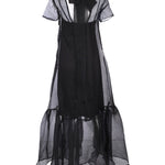Abito lungo calluna in nero staud - donna 