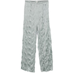 PANTALONI EFFETTO STROPICCIATO IN AZZURRO STAUD - DONNA 