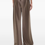 Pantaloni Stroll a gamba ampia in marrone Staud - donna 