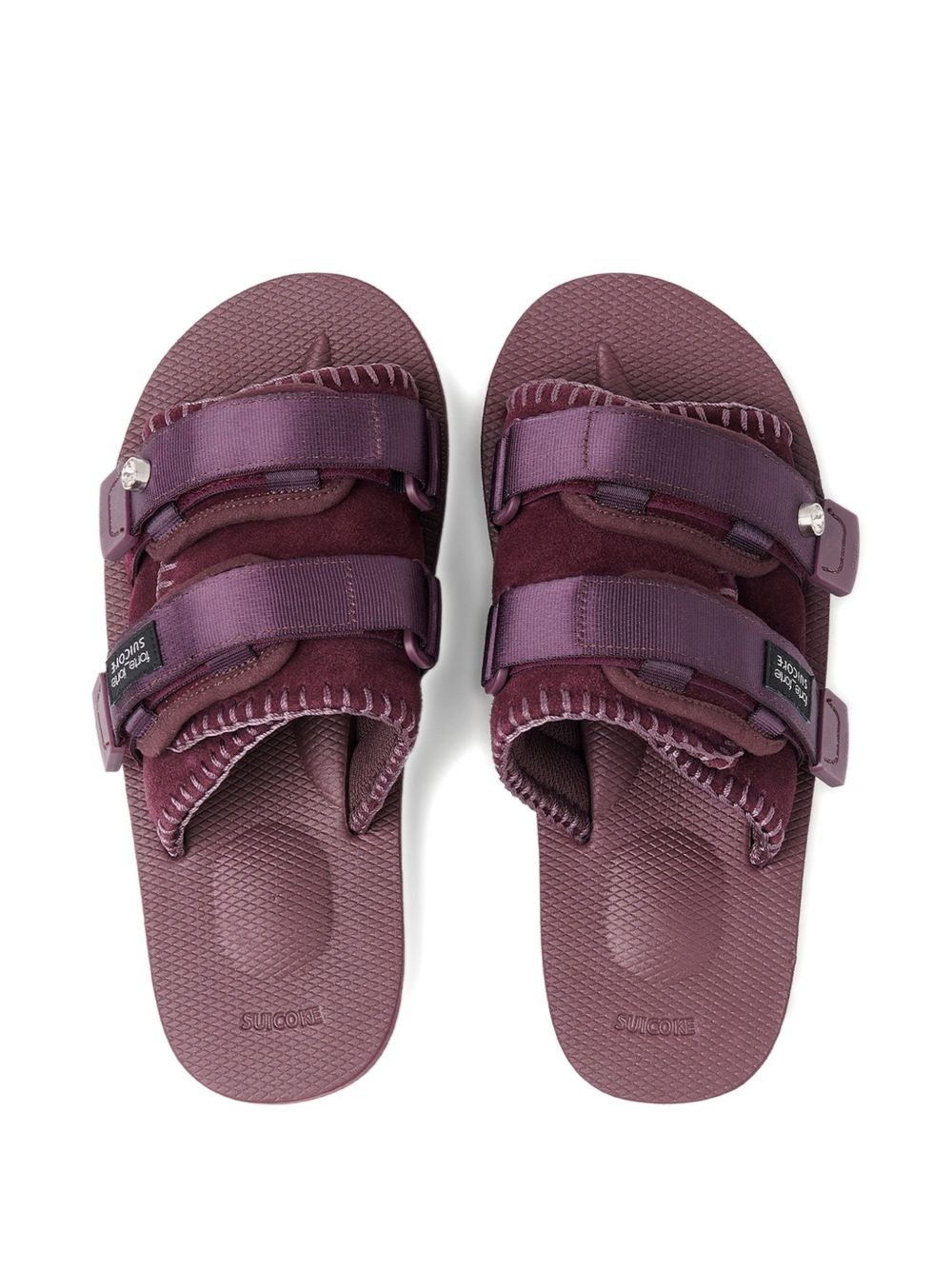 Ciabatte con cinturini in viola Suicoke x forte forte - donna 