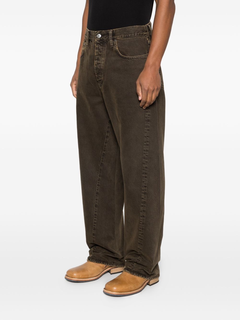 Jeans Wide Twist in nero Sunflower - uomo 