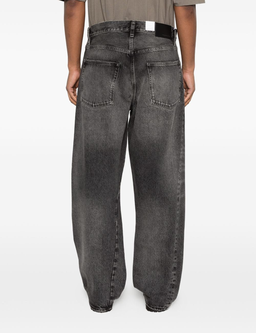 Jeans Wide Twist con effetto schiarito in nero Sunflower - uomo 
