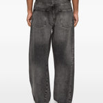 Jeans Wide Twist con effetto schiarito in nero Sunflower - uomo 