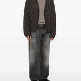Jeans Wide Twist con effetto schiarito in nero Sunflower - uomo 