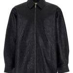 Giacca in pelle con zip in nero Sunflower - uomo 