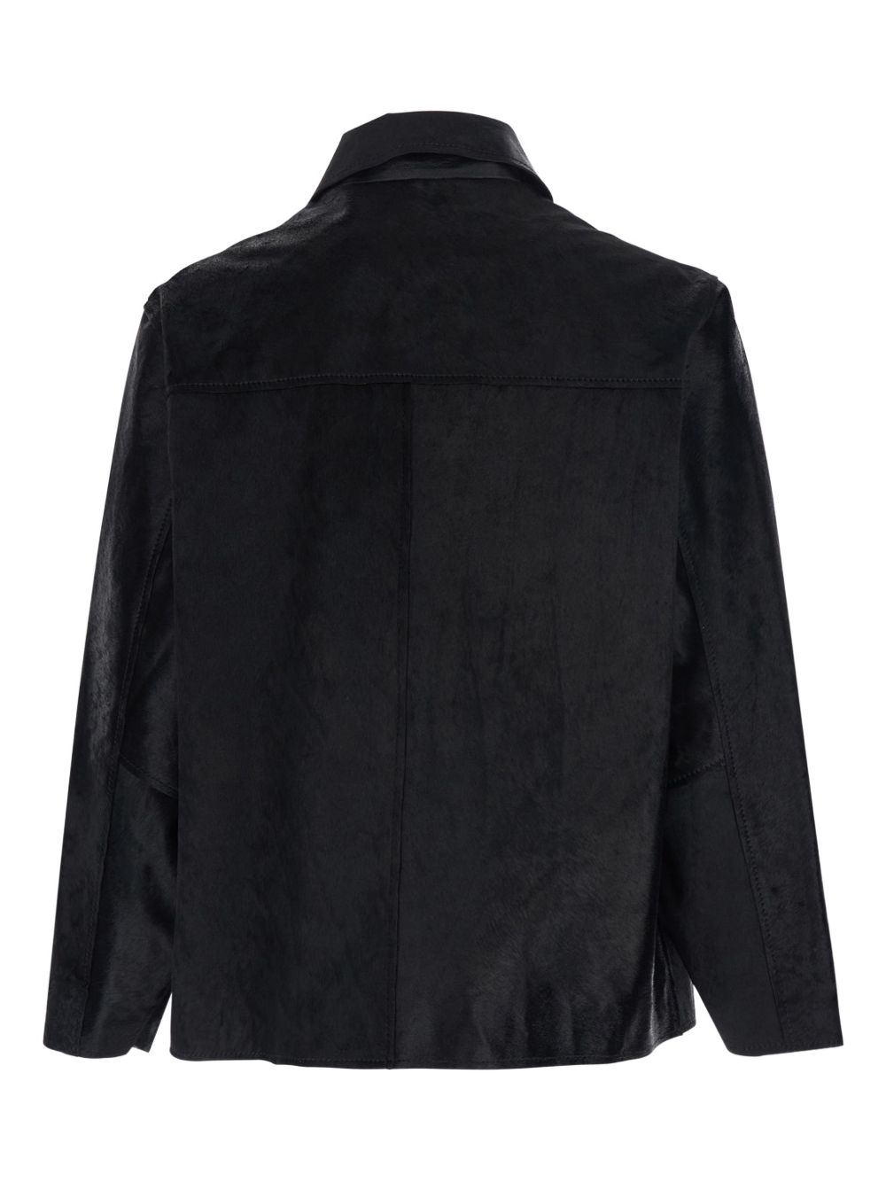 Giacca in pelle con bottoni in nero Sunflower - uomo 