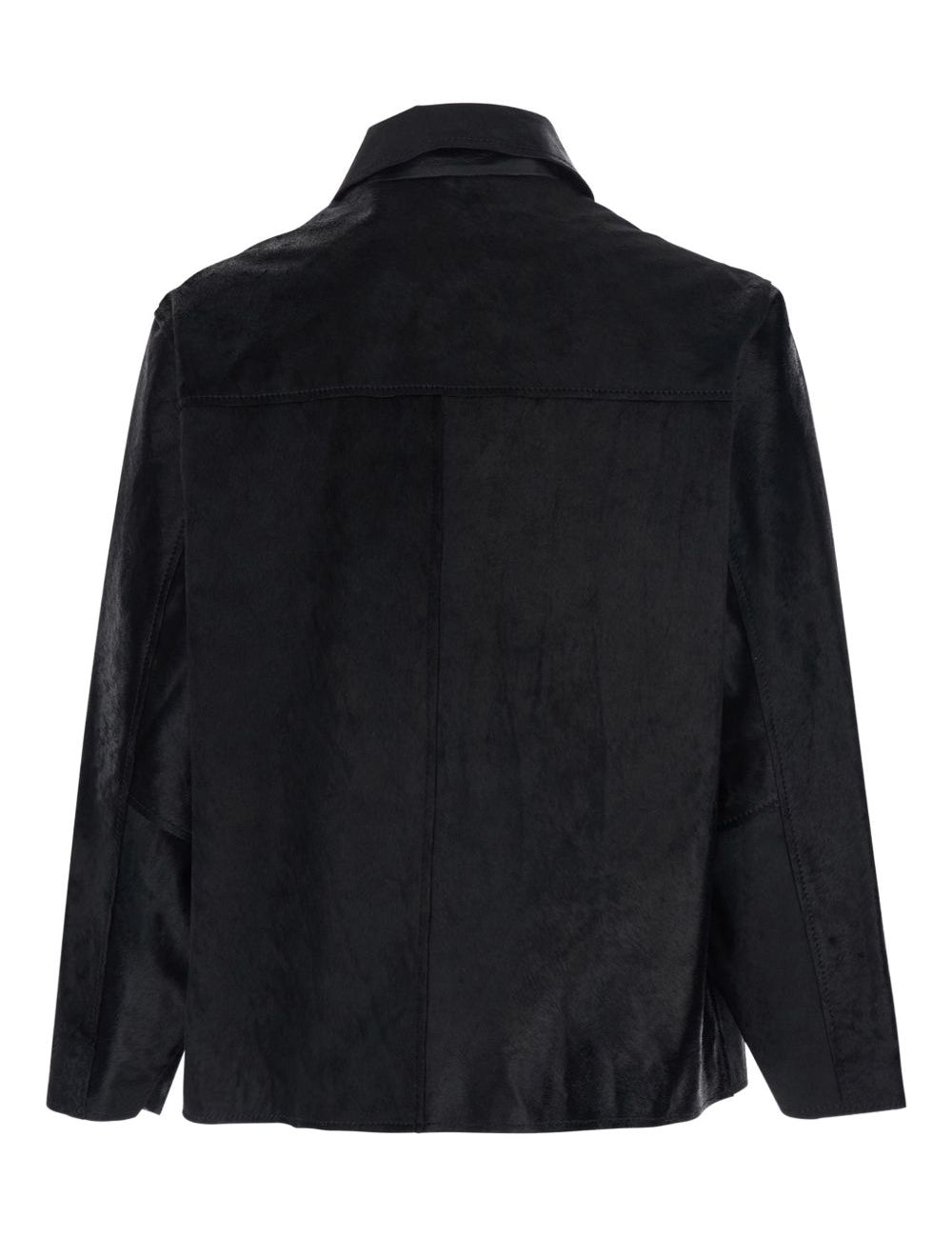 Giacca in pelle con bottoni in nero Sunflower - uomo 