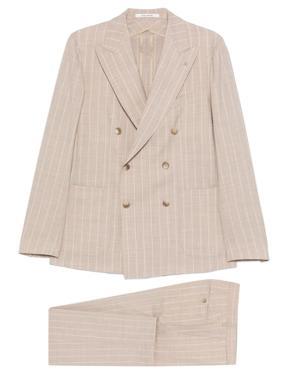 Completo a righe in beige Tagliatore - uomo 