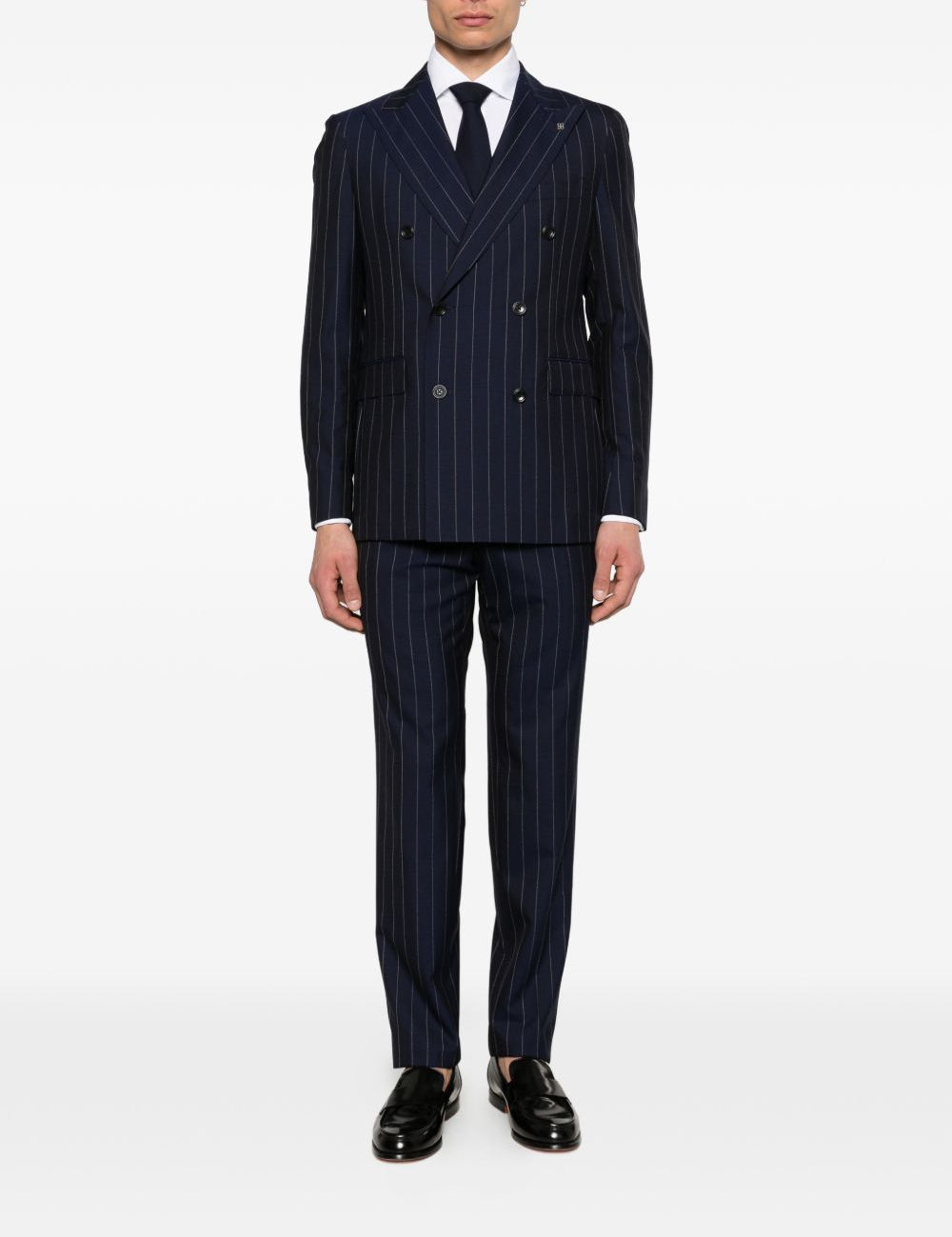 Completo doppiopetto in blu gessato Tagliatore - uomo 