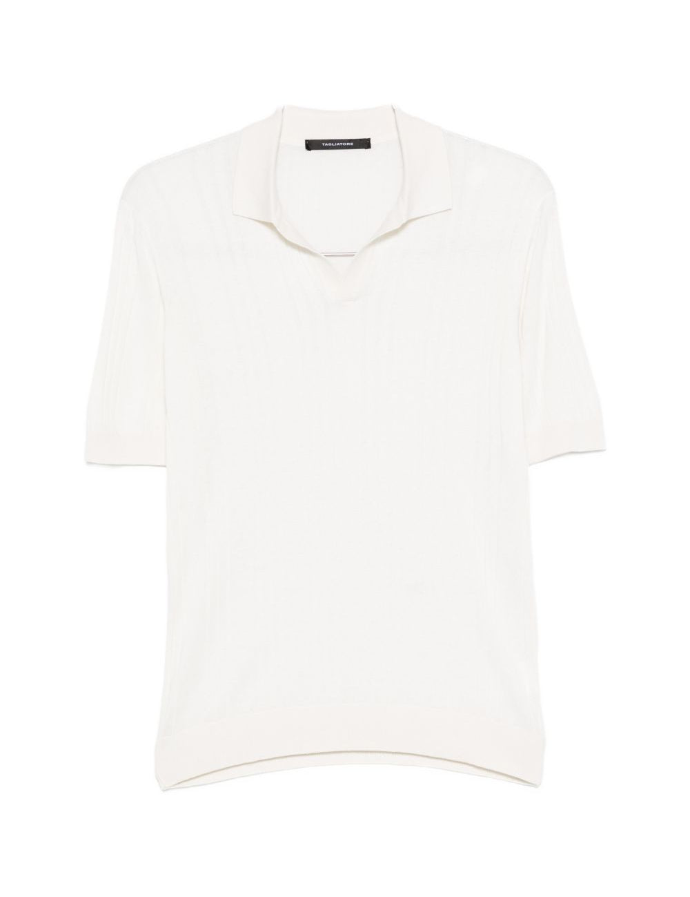 Polo con scollo a V keith in bianco Tagliatore - uomo 