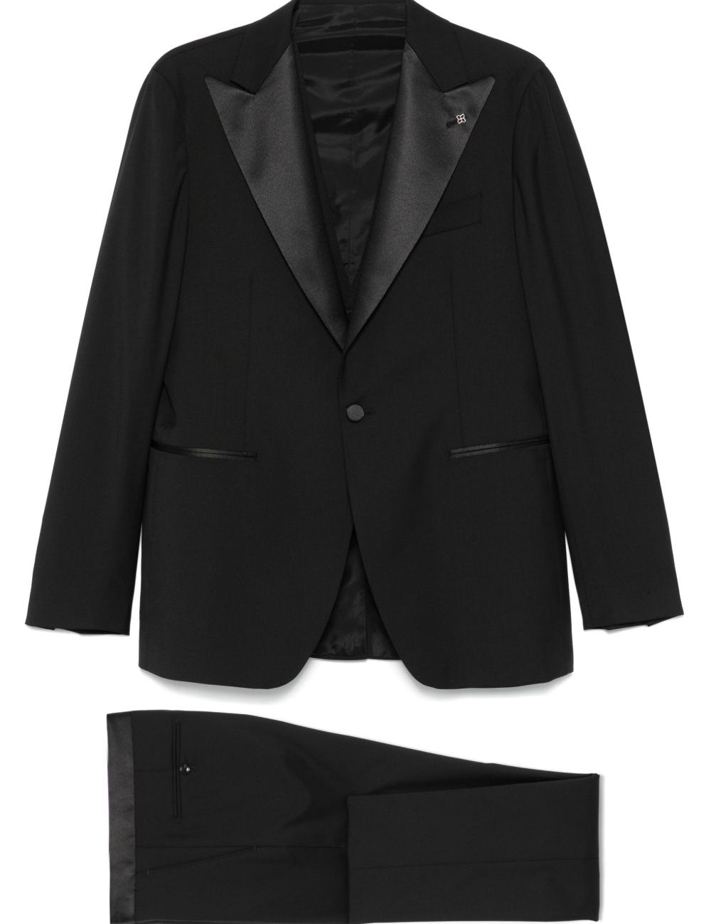 Completo monopetto in lana vergine in nero Tagliatore - uomo 