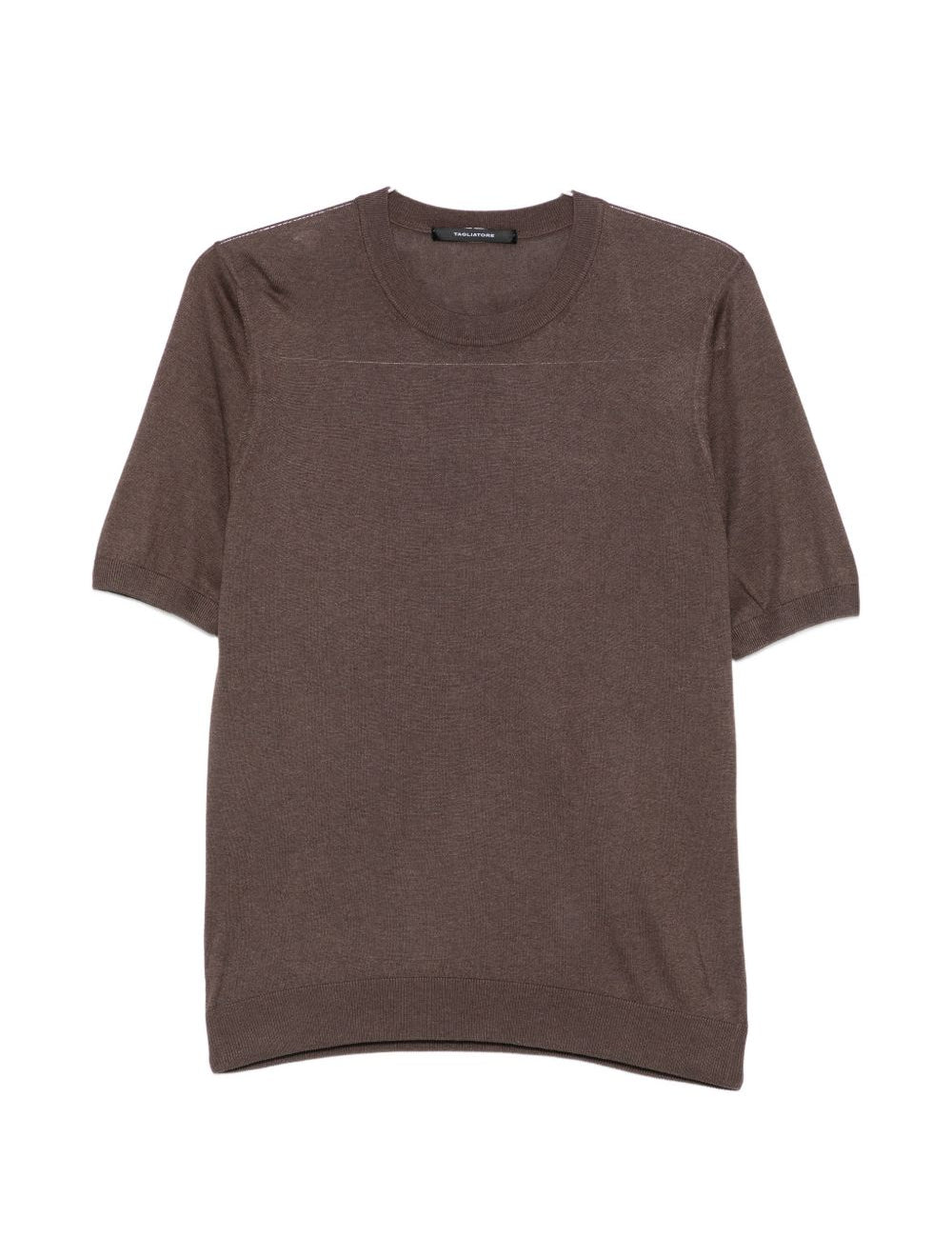 T-shirt a maniche corte in marrone Tagliatore - uomo 