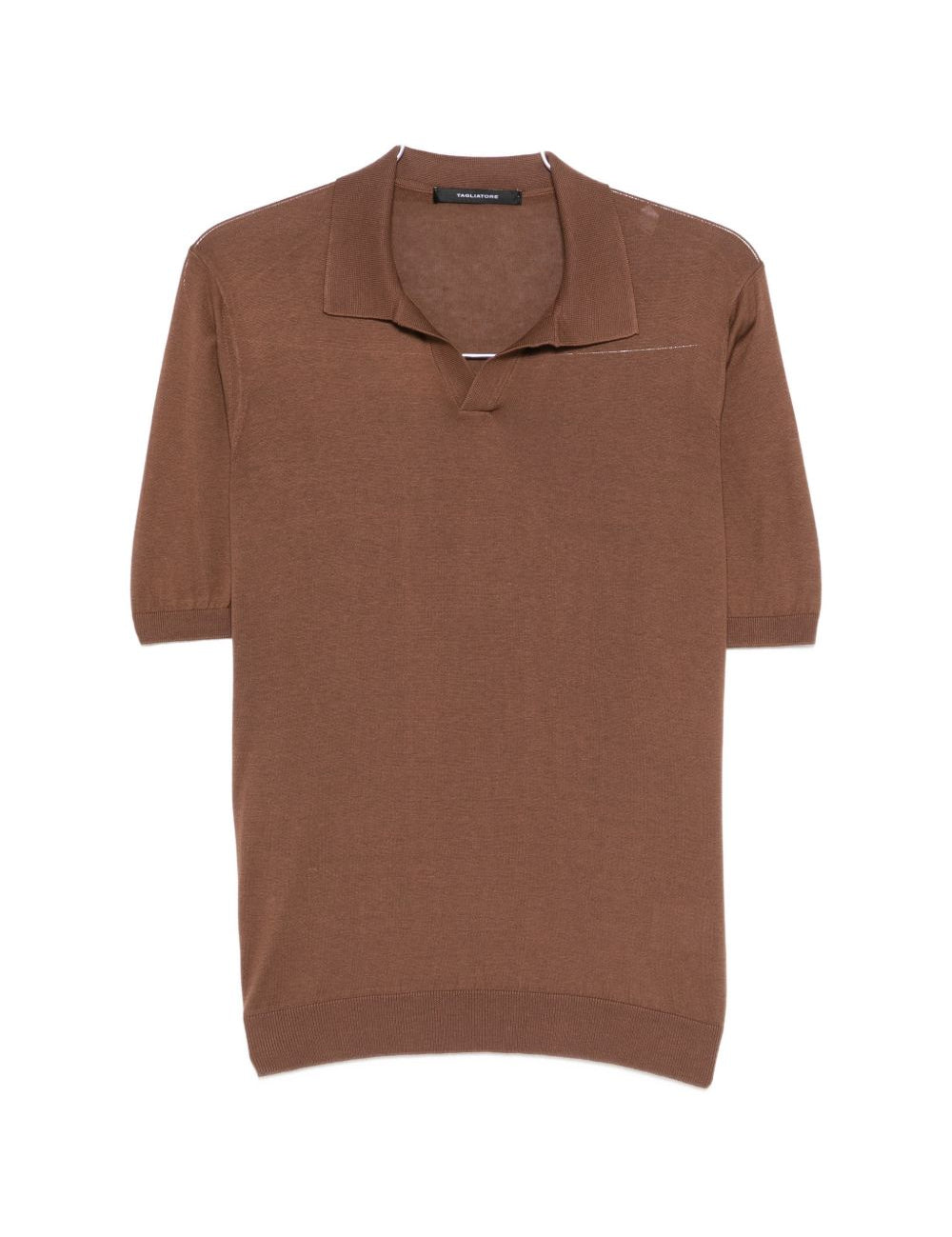 Polo a maniche corte keith in marrone Tagliatore - uomo 