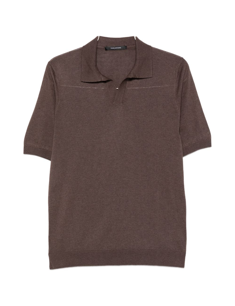 Polo a maniche corte keith in marrone Tagliatore - uomo 