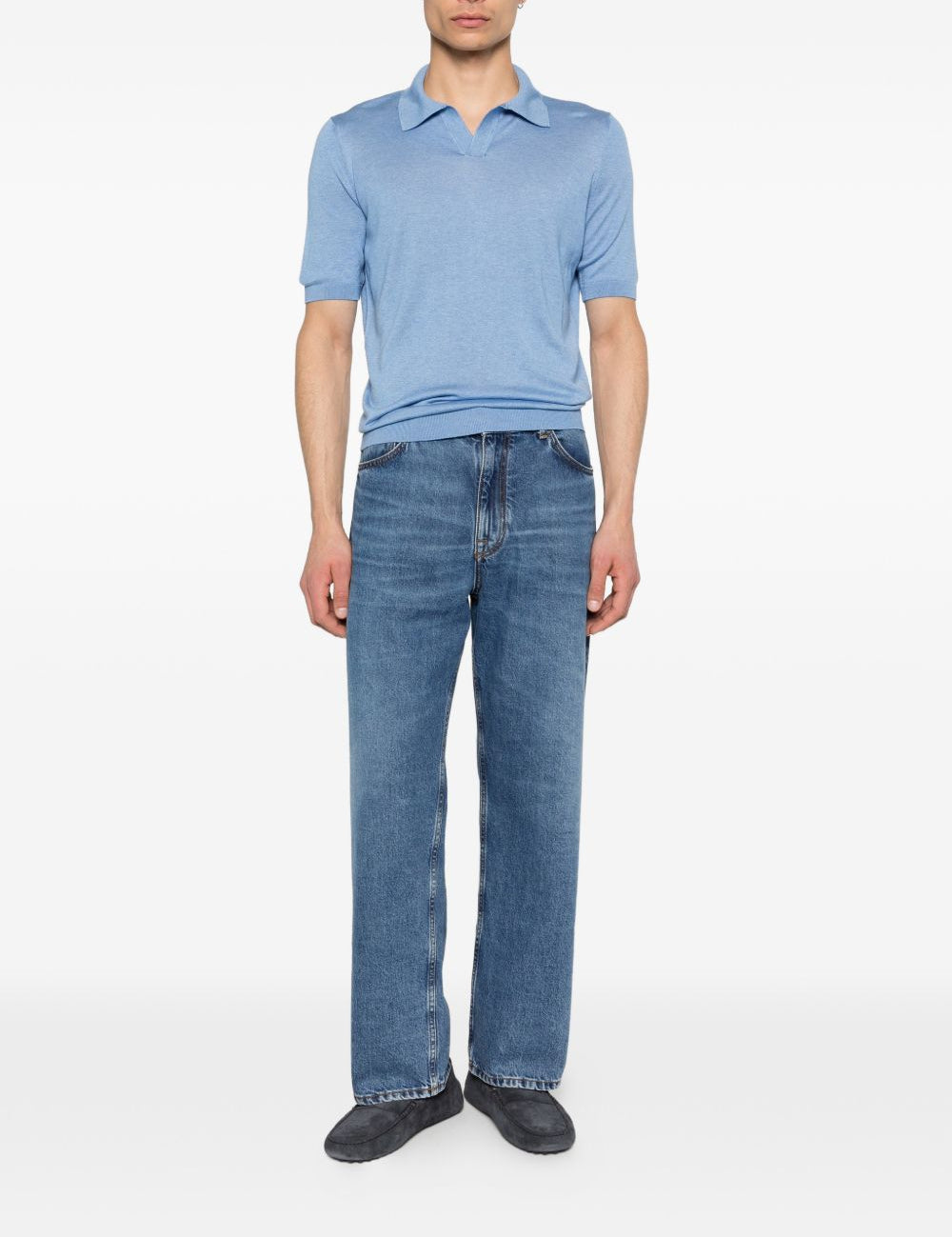 Polo a maniche corte keith in blu Tagliatore - uomo 