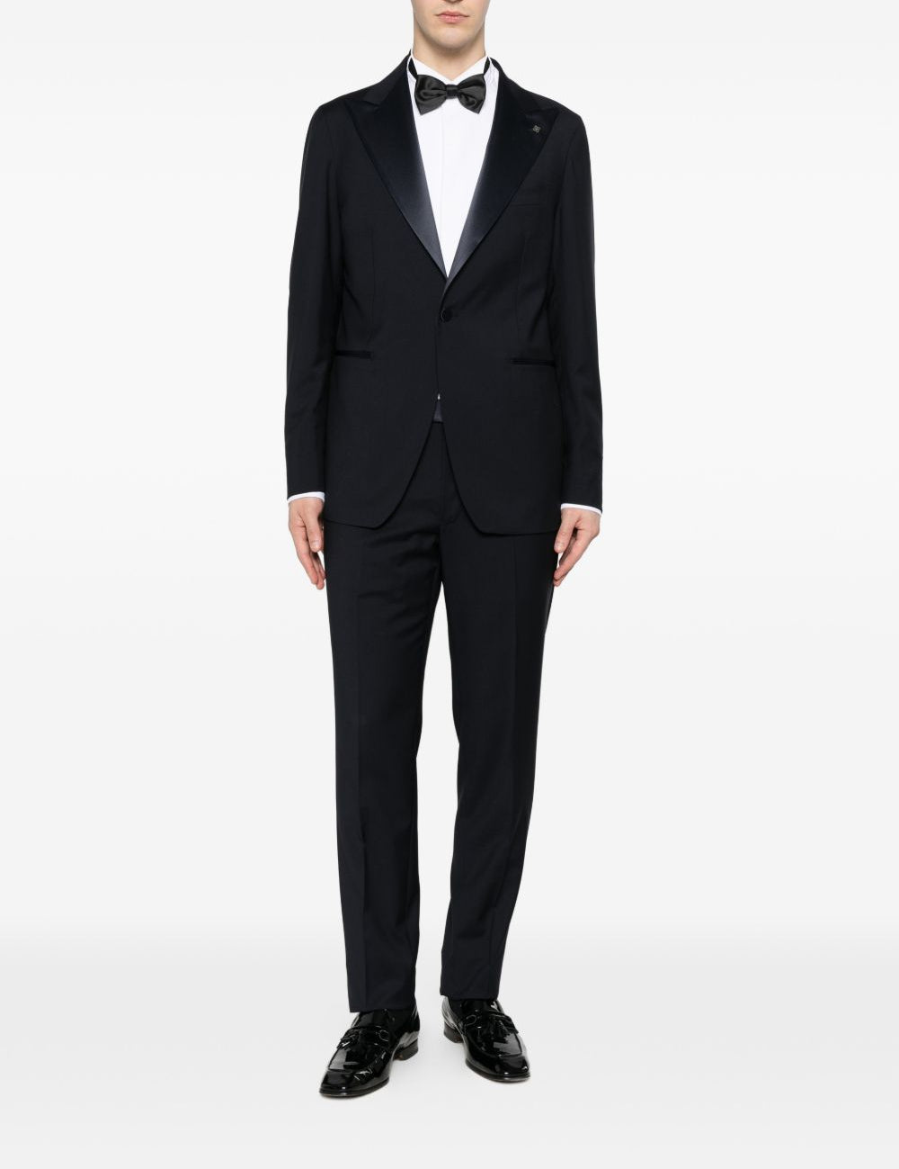 Completo monopetto con revers a lancia in nero Tagliatore - uomo 