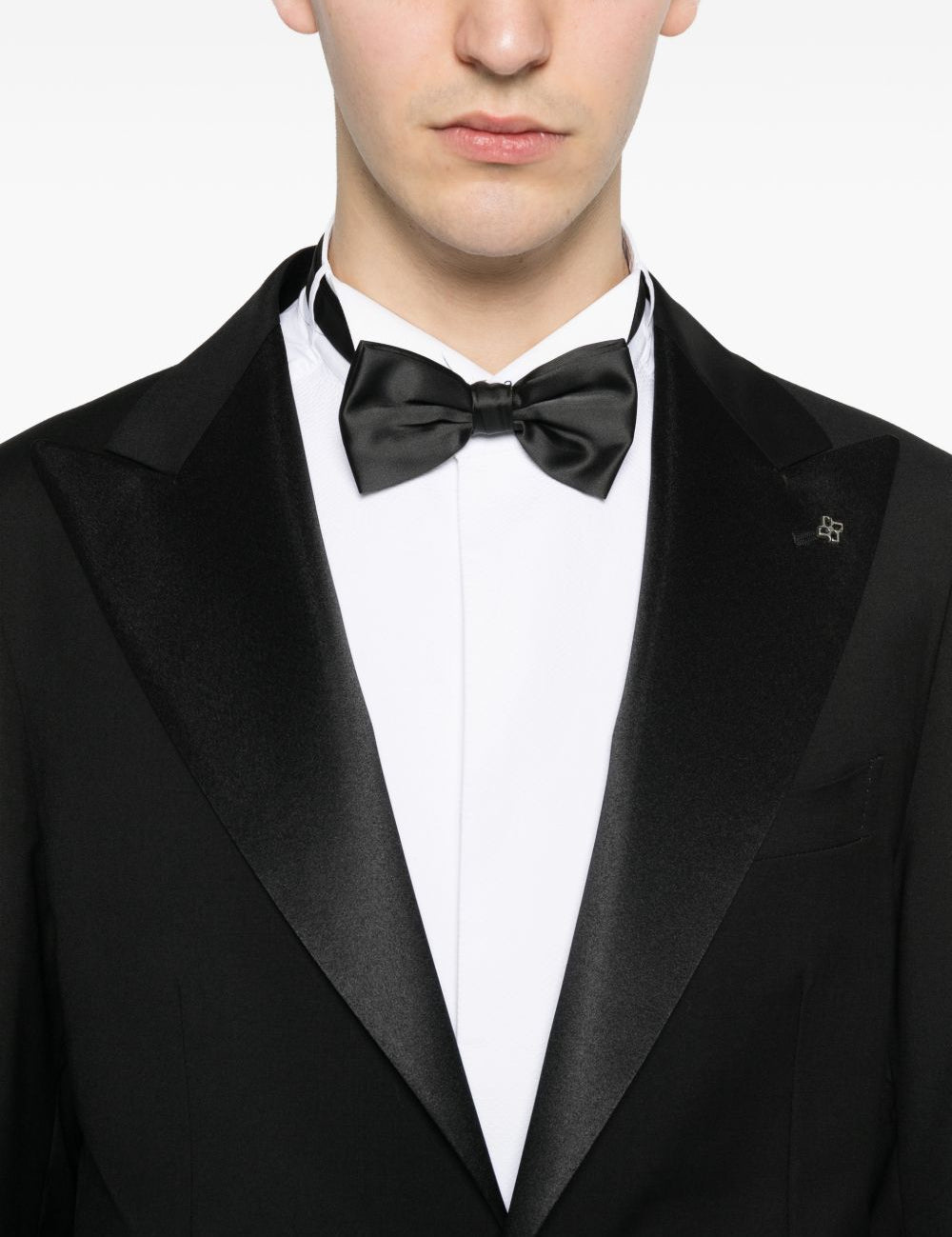 Completo monopetto con revers a lancia in nero Tagliatore - uomo 