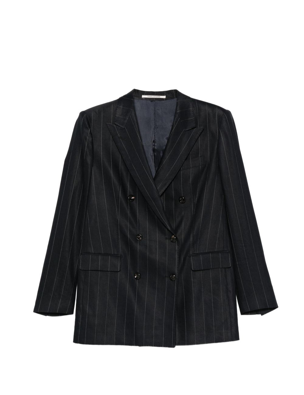 Giacca doppiopetto a righe in blu Tagliatore - donna 