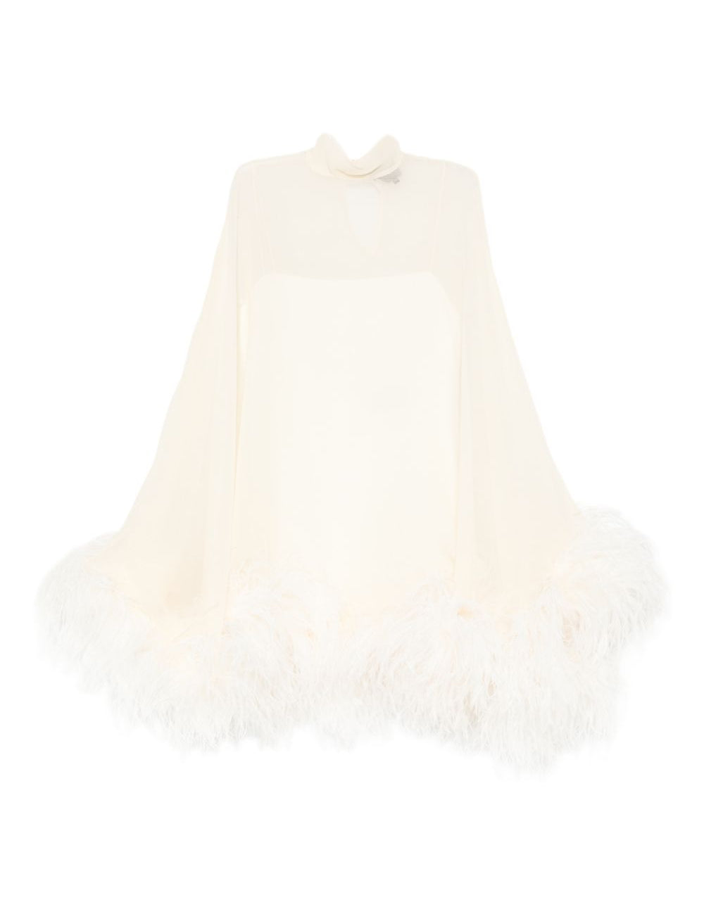 Abito mini con puume vegas in bianco Taller marmo - donna 