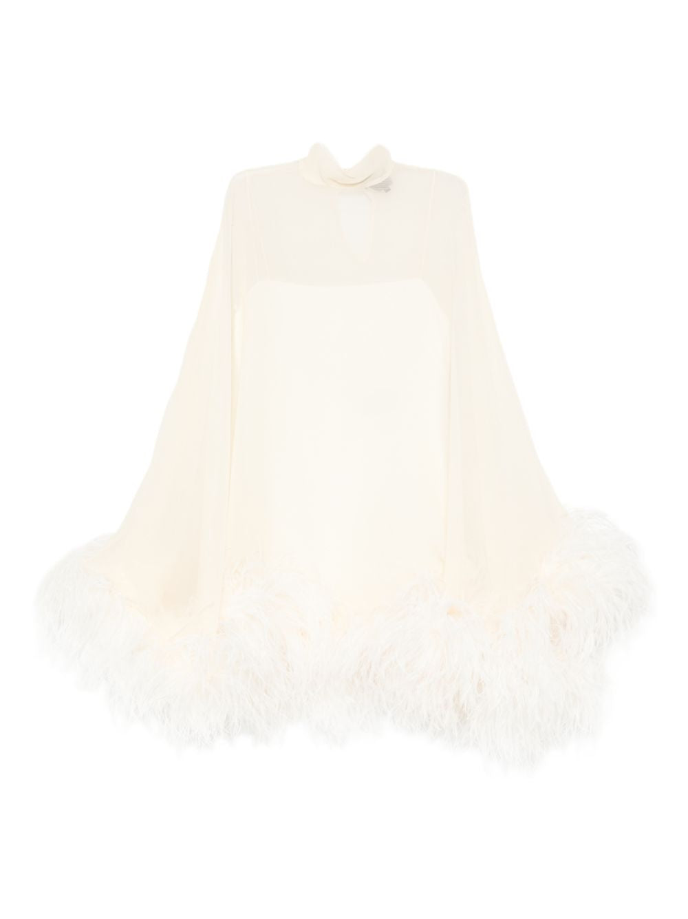 Abito mini con puume vegas in bianco Taller marmo - donna 