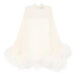 Abito mini con puume vegas in bianco Taller marmo - donna 