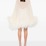 Abito mini con puume vegas in bianco Taller marmo - donna 