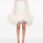 Abito mini con puume vegas in bianco Taller marmo - donna 