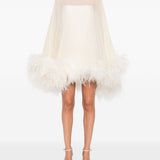 Abito mini con puume vegas in bianco Taller marmo - donna 