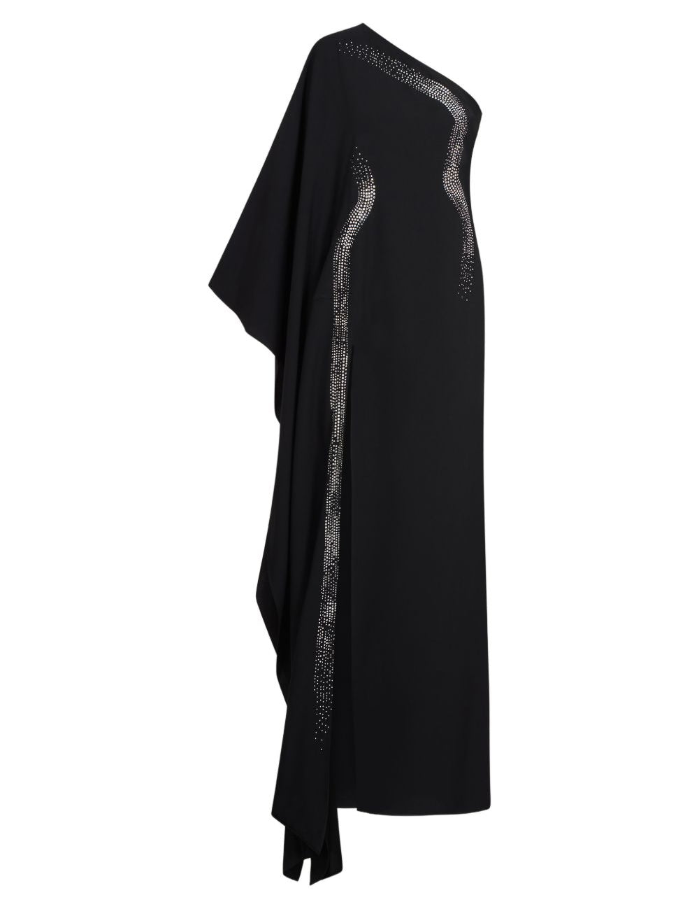 Abito lungo con cristalli palladio in nero Taller marmo - donna 