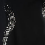 Abito lungo con cristalli palladio in nero Taller marmo - donna 