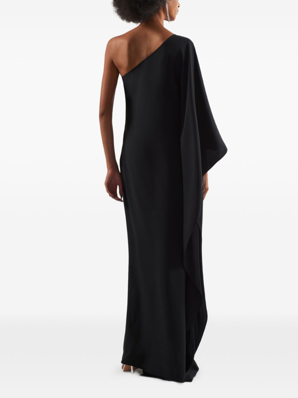 Abito lungo con cristalli palladio in nero Taller marmo - donna 