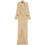 Abito lungo con cintura dunaway in beige Taller marmo - donna 