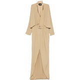 Abito lungo con cintura dunaway in beige Taller marmo - donna 