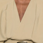 Abito lungo con cintura dunaway in beige Taller marmo - donna 
