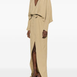 Abito lungo con cintura dunaway in beige Taller marmo - donna 