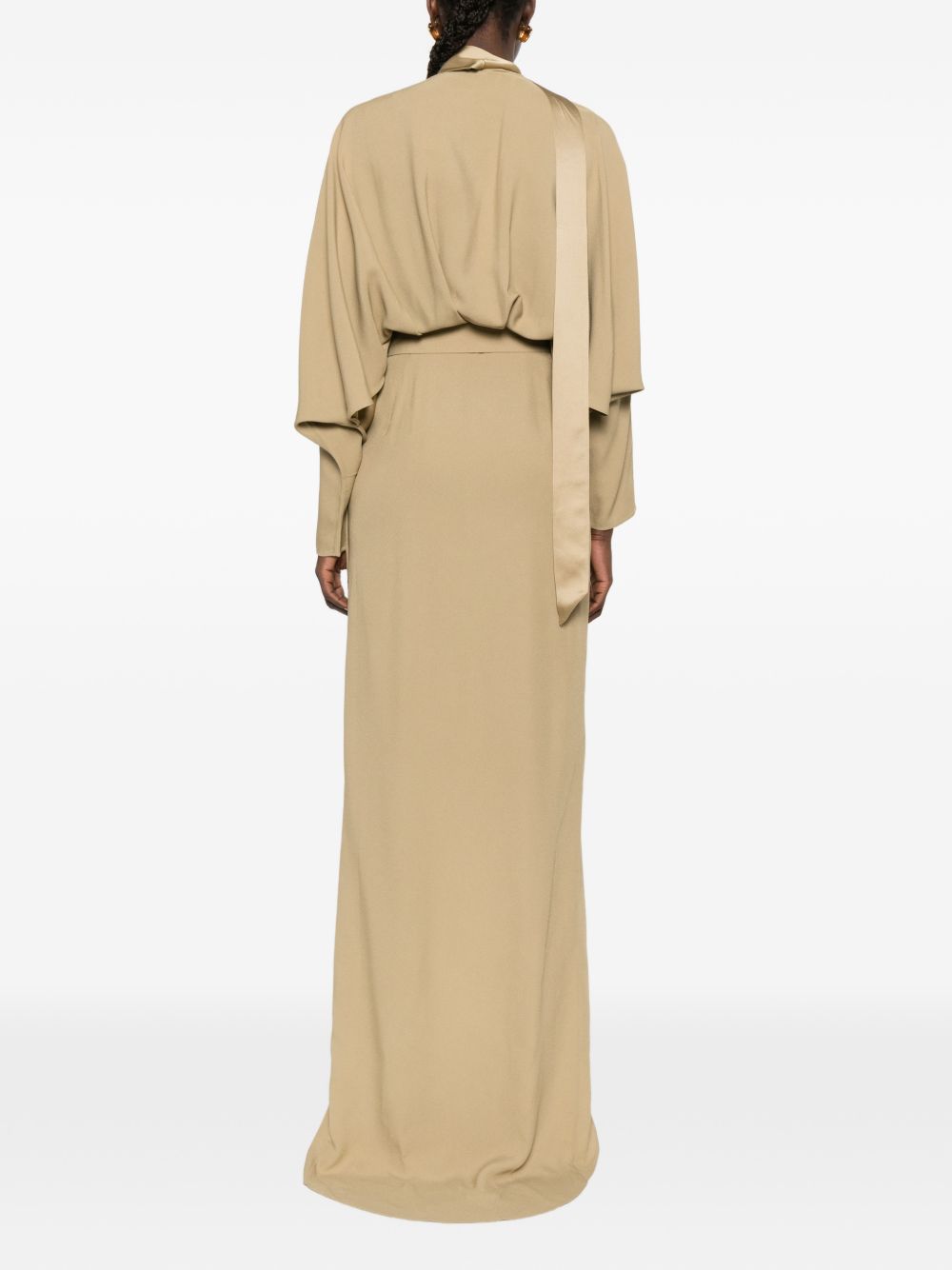 Abito lungo con cintura dunaway in beige Taller marmo - donna 