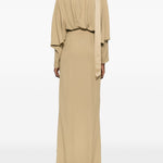 Abito lungo con cintura dunaway in beige Taller marmo - donna 