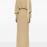 Abito lungo con cintura dunaway in beige Taller marmo - donna 