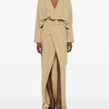Abito lungo con cintura dunaway in beige Taller marmo - donna 