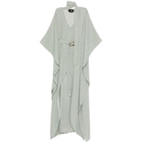 Abito lungo cassandra con scollo a v in grigio Taller marmo - donna 