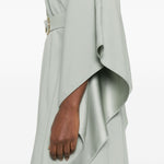 Abito lungo cassandra con scollo a v in grigio Taller marmo - donna 
