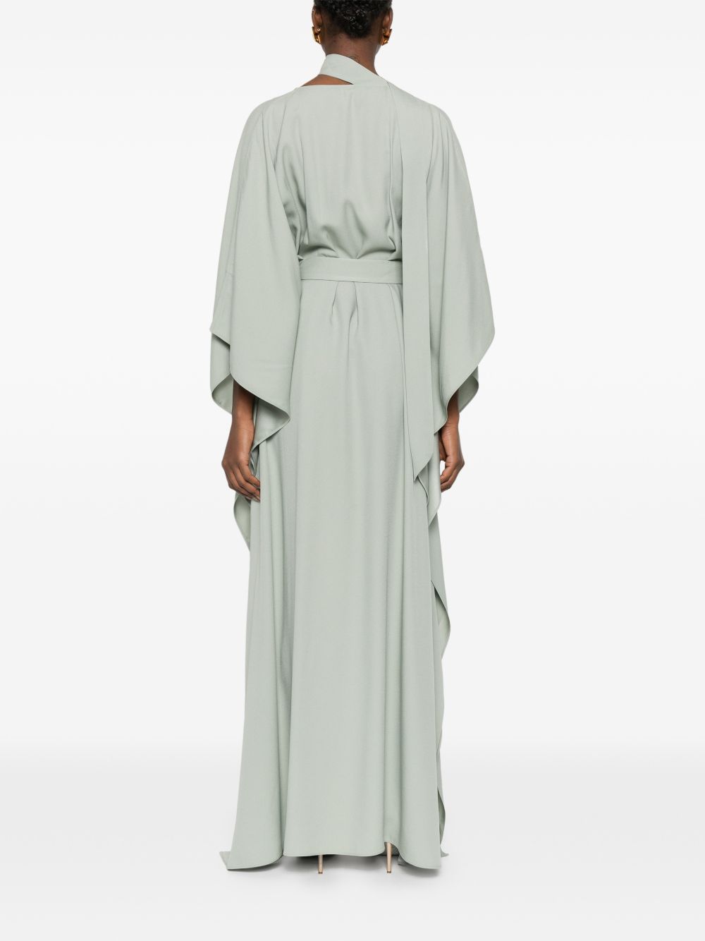 Abito lungo cassandra con scollo a v in grigio Taller marmo - donna 